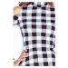 MM 008-2 Dress with turtleneck and long sleeves - BLACK AND WHITE CHECK
