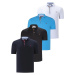 QUAD SET T8582 DEWBERRY MENS T-SHIRT-BLACK-WHITE-NAVY BLUE-DARK TURQUOISE