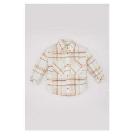 DEFACTO Baby Boy Twill Checkered Long Sleeve Shirt