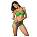 ZELENÉ BIKINY SO VZOROVANÝM SPODKOM SAMANTHA BRIGHT GREEN M-407 (1)