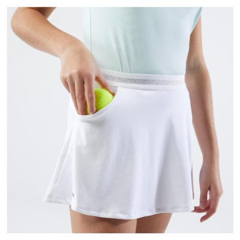 Dievčenská tenisová sukňa TSK500 biela ARTENGO