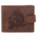 Pánska peňaženka MERCUCIO svetlohnedá embos kapor hlava 2911906
