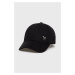 Bavlnená čiapka PS Paul Smith čierna farba, s nášivkou