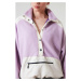 Trendyol Lilac Double Sided Parachute Fabric Detailed Sports Sweatshirt