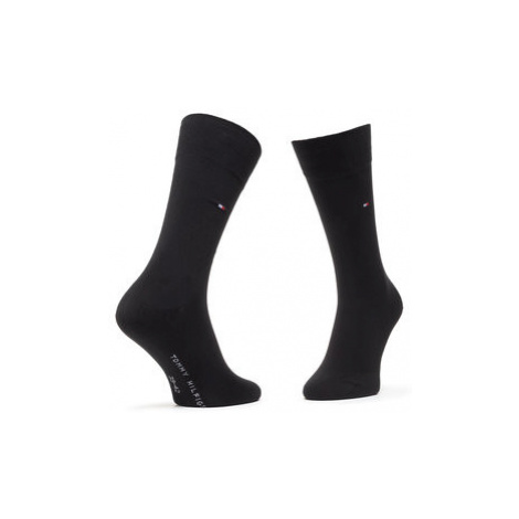 Tommy Hilfiger Súprava 2 párov vysokých pánskych ponožiek 100001495 Čierna