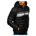 Moderní pánská zimní bunda s kapucí 5935 - černá