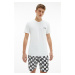 Calvin Klein biele pánske pyžamo S/S Short Set