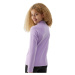 Dievčenská lyžiarska flisová mikina 4F JUNIOR FLEECE UNDERWEAR-JAW23UFLEF033-52S-LIGHT VIOLET