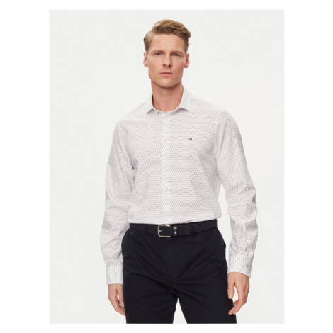 Tommy Hilfiger Košeľa Circle MW0MW34649 Biela Slim Fit