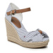 Tommy Hilfiger Espadrilky Basic Seersucker High Wedge FW0FW07160 Modrá