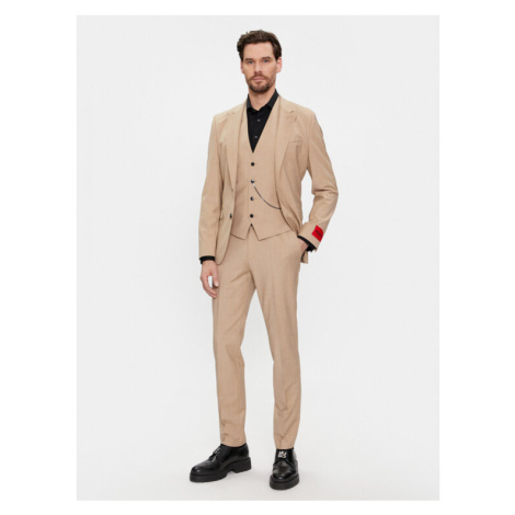 Hugo Oblek Hesten 50509390 Béžová Extra Slim Fit Hugo Boss