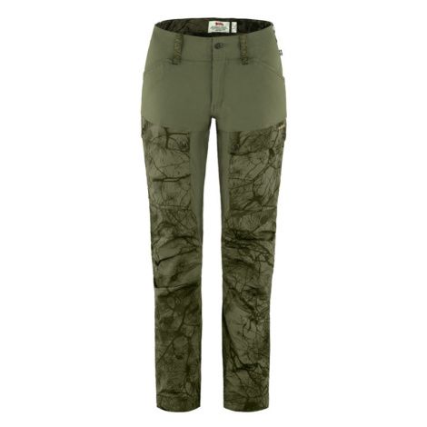 Fjällräven Keb Trousers W reg Green Camo Dámske - Nohavice Fjällräven - Zelená - F89898-626-625-