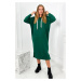 Long green dress with hood