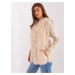 Beige women's fur vest with pockets