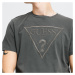 GUESS Embroidered Triangle Logo Tee Dark Grey