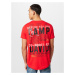 CAMP DAVID Tričko  červená / bordová / čierna / biela