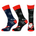 STEVEN Vánoční ponožky Steven-136-136 KL137-čierna