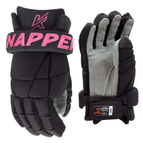 Dámské hokejbalové rukavice Knapper AK3 JR, Junior, černá-růžová, 12"