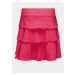 Ružová dievčenská vzorovaná sukňa SAM 73