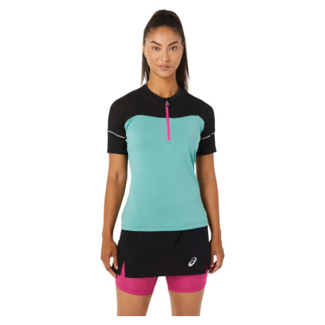 MODRO-ČIERNE ŠPORTOVÉ DÁMSKE TRIČKO ASICS FUJITRAIL TOP TEE 2012B927-303