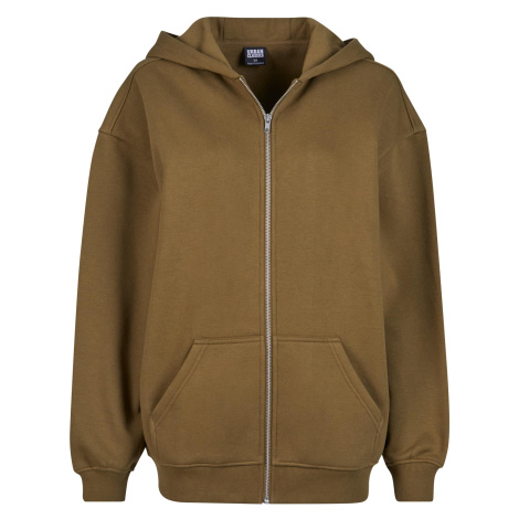 Women's summer olive zip-up sweatshirt Urban Classics