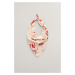 ŠATKA GANT TEXT PRINTED COTTON SILK SCARF BRIGHT RED