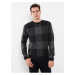 LC Waikiki LCW Casual Burgundy Plaid Crew Neck Long Sleeve Plaid Men's Knitwear Sweater