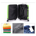 Zelený odolný plastový cestovný kufor &quot;Travelmania&quot; - veľ. M, L, XL