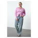 Trendyol Curve Lilac Bow Tied Thin Knitted Cardigan