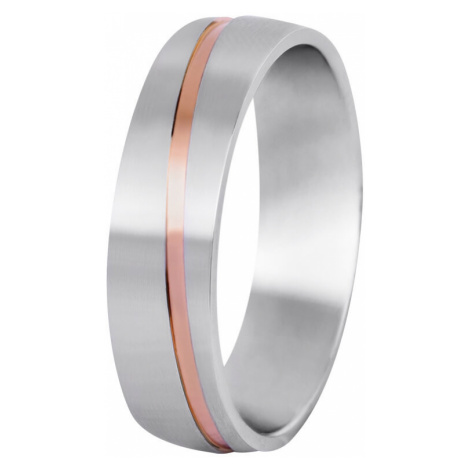 Beneto Pánsky bicolor prsteň z ocele SPP07 70 mm