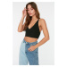 Trendyol Black Super Crop Back Detailed Knitted Thin Blouse