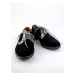 Chlapčenské spoločenské topánky 209 čierno-sivé, Detské topánky 40