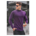 Madmext Purple Slim Fit Half Turtleneck Men's Knitwear Sweater 6343