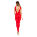 Sexy Koucla jumpsuit with sexy net-applications red