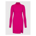 Kontatto Úpletové šaty 3M7616 Ružová Slim Fit