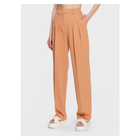 Calvin Klein Bavlnené nohavice K20K205126 Oranžová Regular Fit