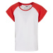 Girls' contrasting raglan t-shirt white/large