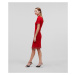 Sukňa Karl Lagerfeld Rhinestone Knit Skirt Červená