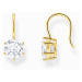 Thomas Sabo H2287-414-14 Gold-plated dangle earrings with large white zirconia