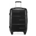Čierny prémiový plastový kufor s TSA zámkom &quot;Solid&quot; - veľ. M, L