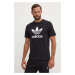 Bavlnené tričko adidas Originals Adicolor Classics Trefoil Tee IA4815-BLACK, čierna farba, s pot