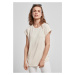 Women's modal t-shirt with extended shoulder whitesand