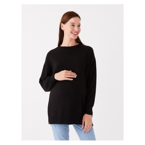 LC Waikiki Crew Neck Straight Long Sleeve Maternity Knitwear Tunic