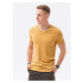 OMBRE-T-shirt SS-S1369-V19-MUSTARD/MELANGE Žltá