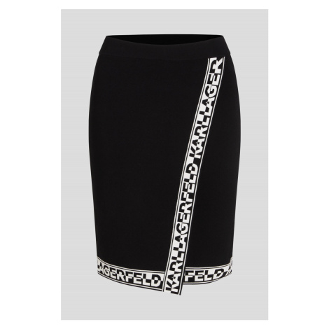 Sukňa Karl Lagerfeld Logo Knit Skirt Black/White