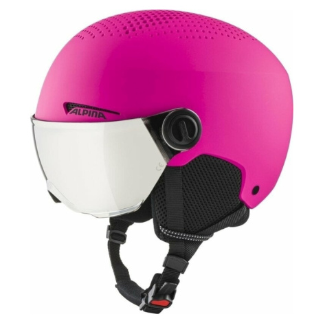 Alpina Zupo Visor Q-Lite Junior Ski helmet Pink Matt Lyžiarska prilba
