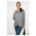 Sweater with front pockets grey