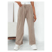 Women's wide trousers ASTERS, beige Dstreet