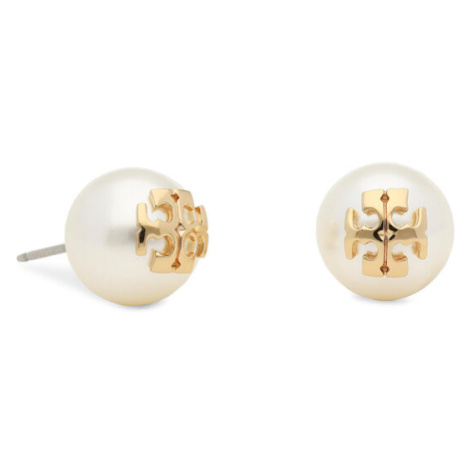 Tory Burch Náušnice Crystal Pearl Stud Earring 11165514 Biela