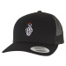 Bones Hand Heart Retro Trucker Cap Black